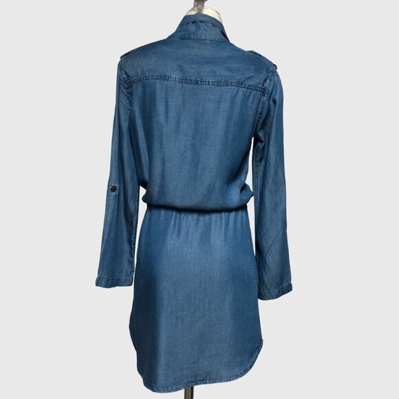 Alison Andrews Lightweight Denim Long Sleeve Dress Size Small - Picture 2 of 10
